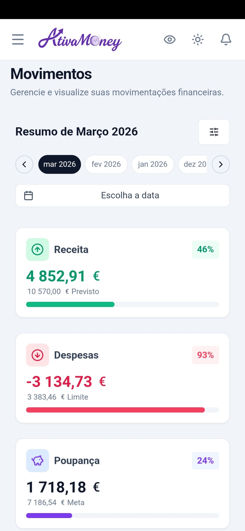 Transações no telemóvel